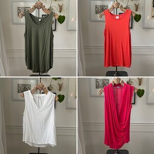 Lot 4 Sleeveless Tops Market & Spruce Joie Chicos Old Navy M L